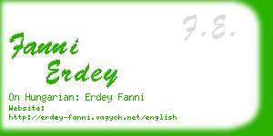 fanni erdey business card